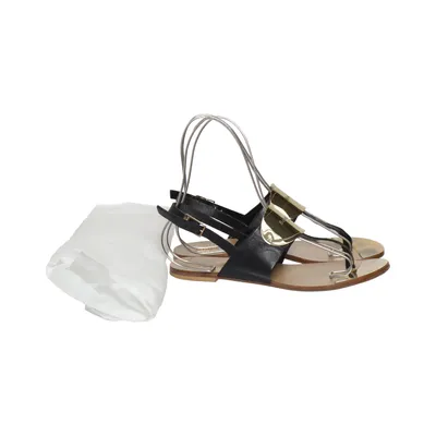 Sandals (Black, Gold) from Baldinini Leather