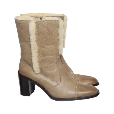 Støvletter (Beige) fra Pierre Cardin Læder