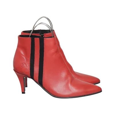 Heeled boots (Red, Black) from Post Xchange Leather