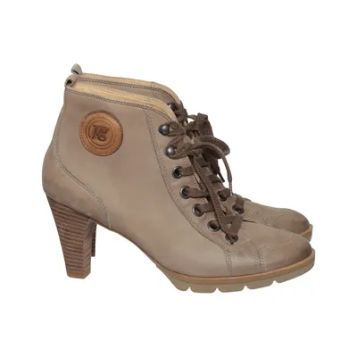 Heeled boots (Beige) from Paul Green Leather