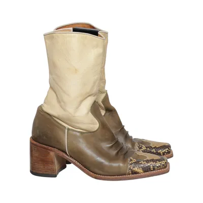 Heeled boots (Beige, Green, Multicolored) from Sendra