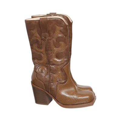 Cowboyboots (Braun) von Public Desire Leder