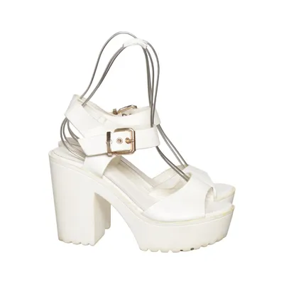 Chaussure compensées (Blanc) de Duffy Faux cuir, Polyuréthane
