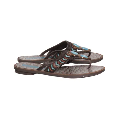 Flip-flops (Brown, Multicolored) from Grendha Polyurethane