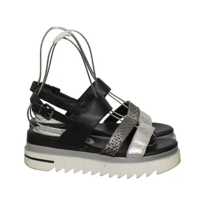 Sandals (Black, Silver, White) from Marco Tozzi Leather