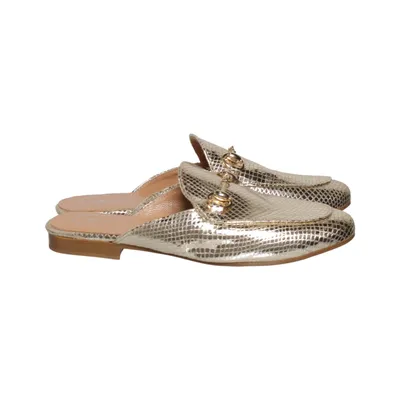 Loafers (Gold) von Sí Barcelona Leder