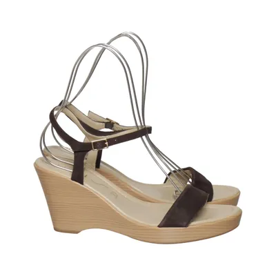 Wedges (Brown, Beige) from Unisa Leather