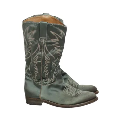 Cowboylaarzen (Groen) van Bassetti Leer