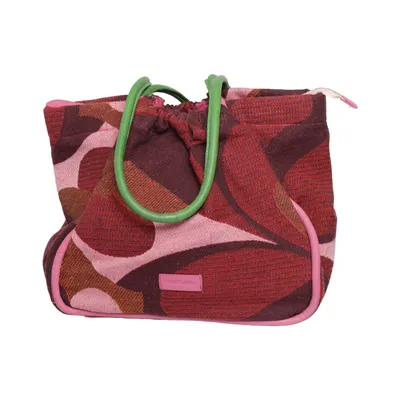 Shoulder-bag (Pink, Red, Multicolored) from Surkana Cotton, Leather