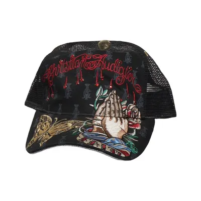 Casquette de camionneur (Noir, Multicolore) de Christian Audigier Coton, Polyester