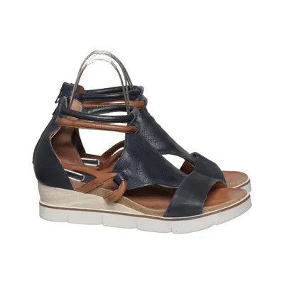 Wedges (Blue, Brown) from Lola Cruz Leather