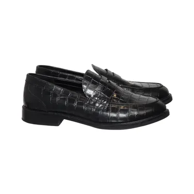 Loafers (Zwart) van Topshop Leer
