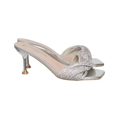 Mules (Argent) de La Bottine Souriante Cuir