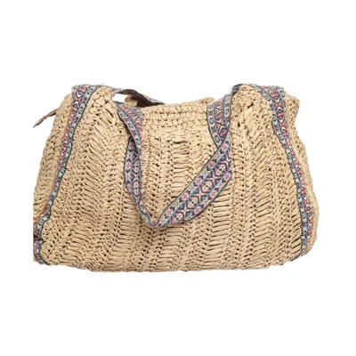 Strandtasche (Beige, Mehrfarbig) von Rose Bud Polyester