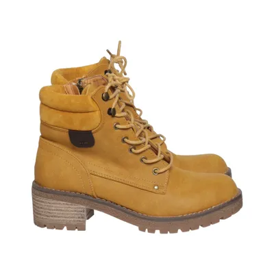 Bottes à lacets (Jaune) de Alyssa Faux cuir