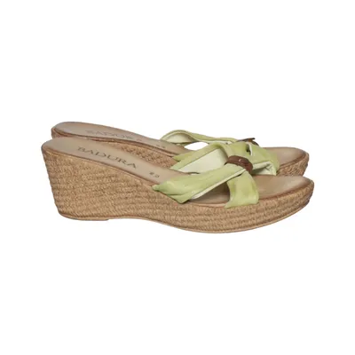 Wedges (Green, Brown) from Badura Leather