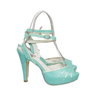 High heel sandals (Turquoise) from Pinup Couture