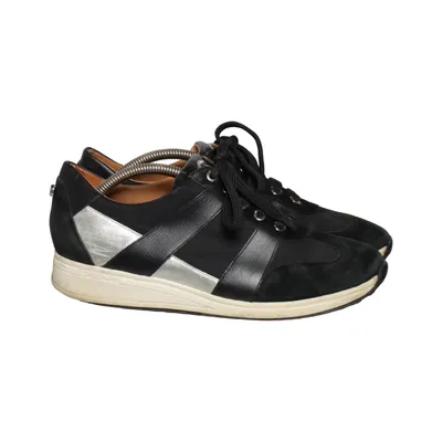Trainers (Black, Silver) from Longchamp Leather