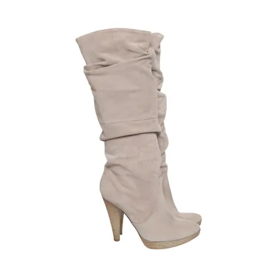 Heeled boots (Beige) from MAI PIÙ SENZA