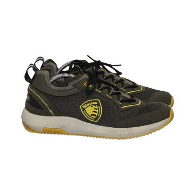 Trainingsschuhe (Grau, Gelb, Schwarz) von Blauer. USA Leder