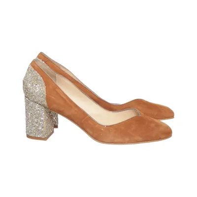Escarpins (Marron, Or) de Mellow Yellow Cuir