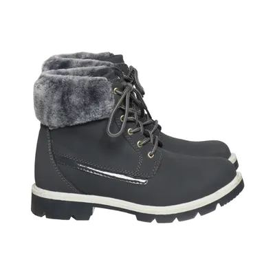 Laced boots (Gray) from Vty Polyester