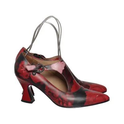 Heeled boots (Red, Black, Multicolored) from John Fluevog Leather