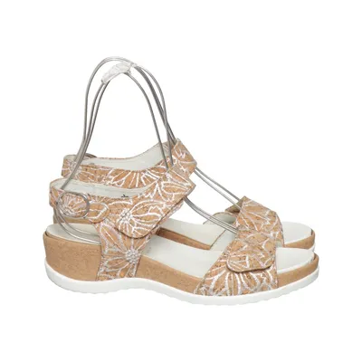 Sandalen (Bruin, Zilver, Wit) van Waldläufer Leer