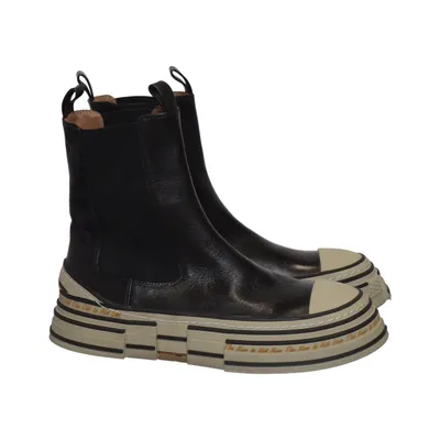 Chelsea boots (Zwart, Beige) van Rebecca White Leer