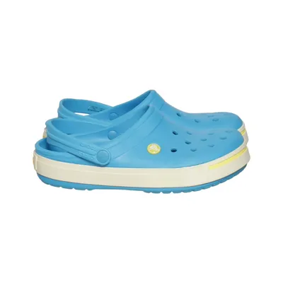 Clogs (Blue, White) from Crocs Polyurethane