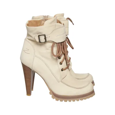 Bottes à talons (Beige) de Zign Cuir