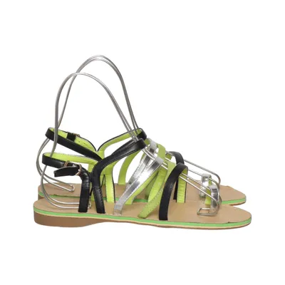 Sandales (Noir, Vert, Argent) de Super Mode Cuir