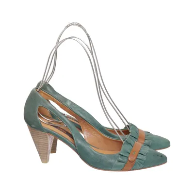 High heels (Green) from Zinda Leather