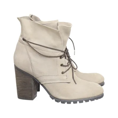 Laarzen met hak (Beige) van SPM Leer