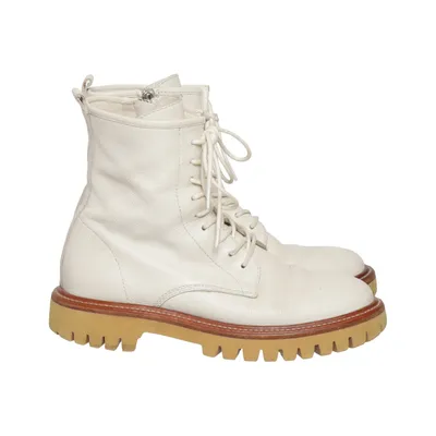 Bottes à lacets (Blanc) de Elvio Zanon