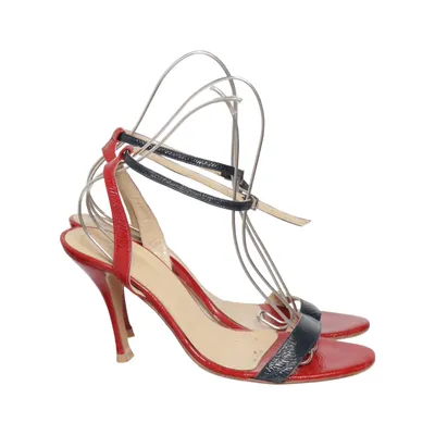 Sandales à talons hauts (Rouge, Noir) de Vigneron Cuir