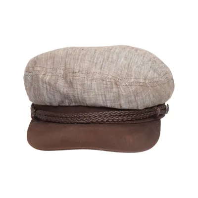 Flat cap (Brown) from Brixton Cotton, Linen