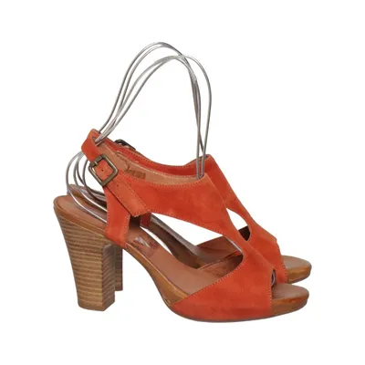 Sandales à talons hauts (Orange) de Leone Cuir
