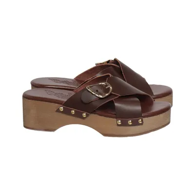 Sabots (Marron) de Ancient Greek Sandals Cuir