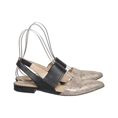 Ballet flats (Black, Gold) from Zanon & Zago Leather