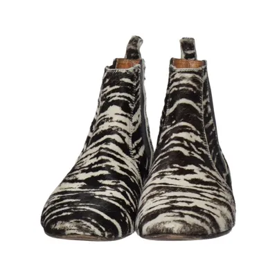 Bottines Chelsea (Noir, Blanc) de Isabel Marant Cuir