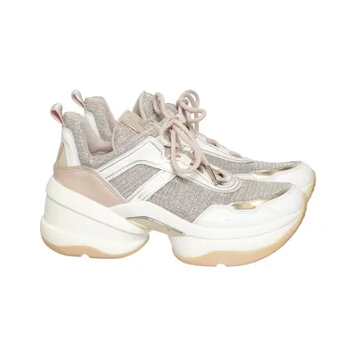 Sneakers (Beige, White, Gold) from Michael Kors Leather