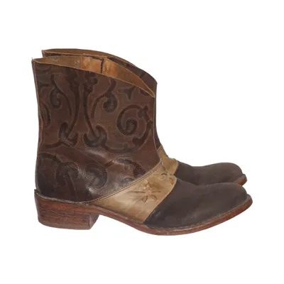 Ankle boots (Brown, Beige) from Moma