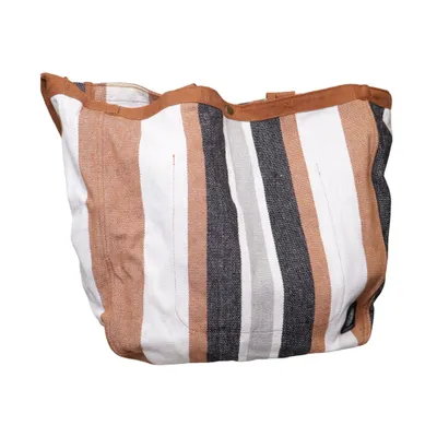 Beach bag (Black, White, Brown) from Hangmatta Norhult