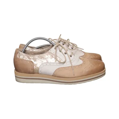 Richelieus (Beige, Blanc, Or) de Sommerkind