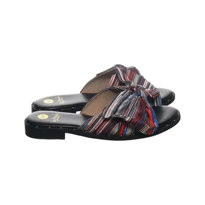Sandals (Black, Multicolored) from La Strada Leather, Cotton