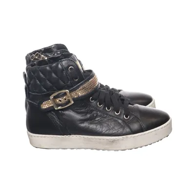 Bottes à lacets (Noir, Or) de Stokton Cuir