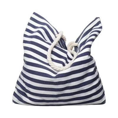 Strandtaske (Blå, Hvid) fra Woolworth Bomuld, Polyester