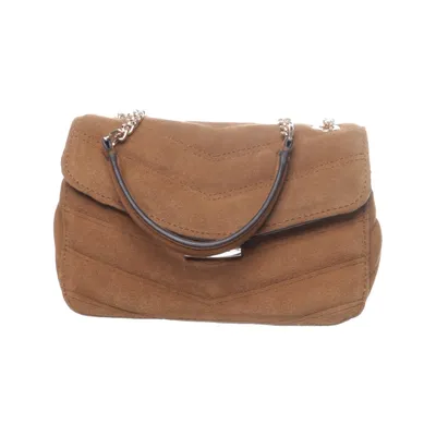 Shoulder-bag (Brown) from Mango Leather, Polyester