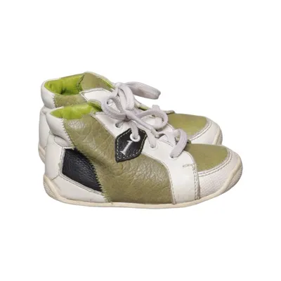 Baby slofjes (Groen, Wit) van Däumling Leer